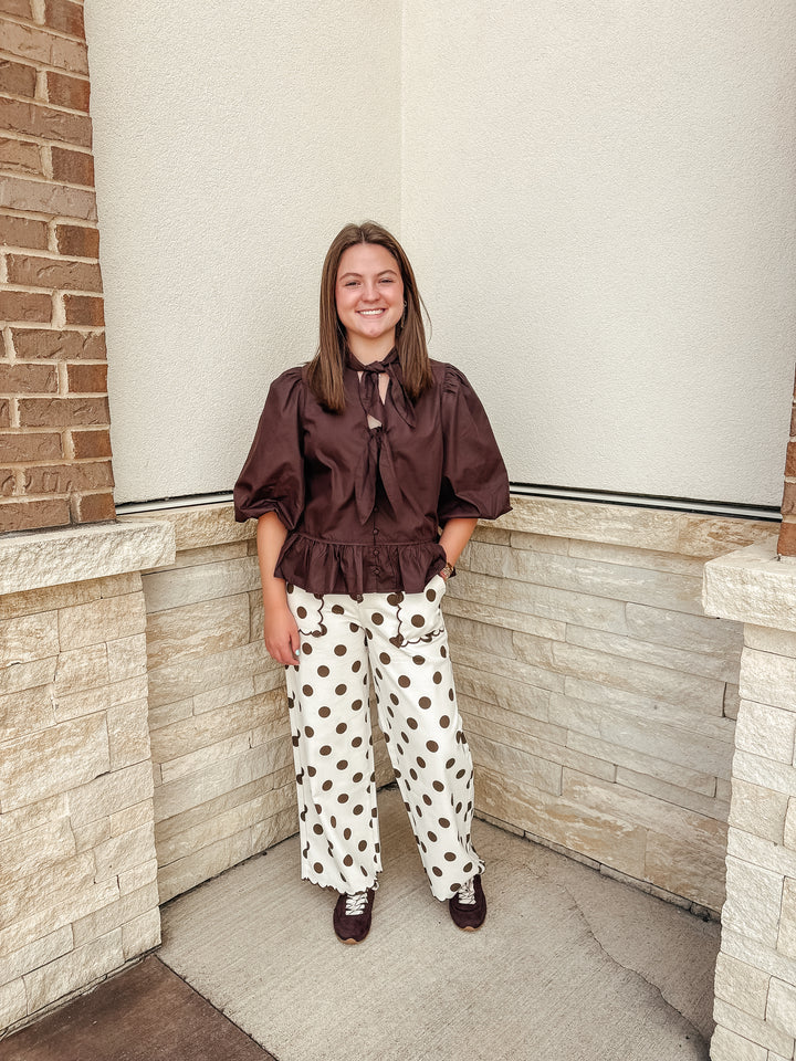 Mocha Dot Pants