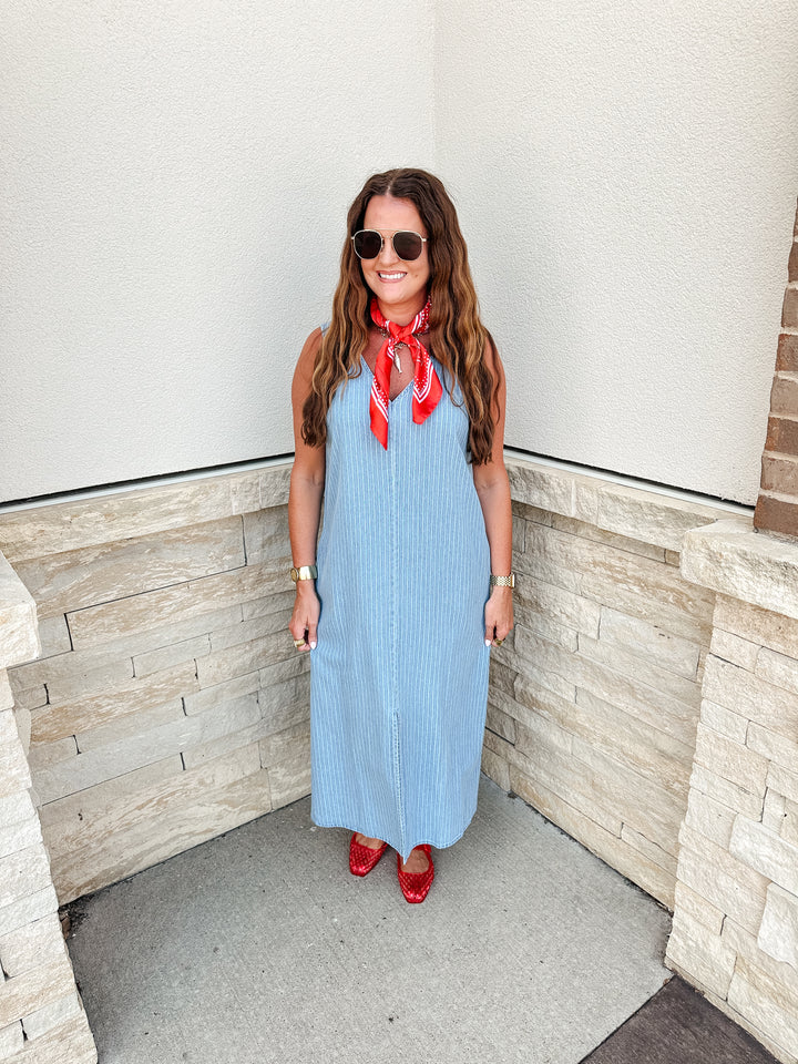 Denim Stripe Dress