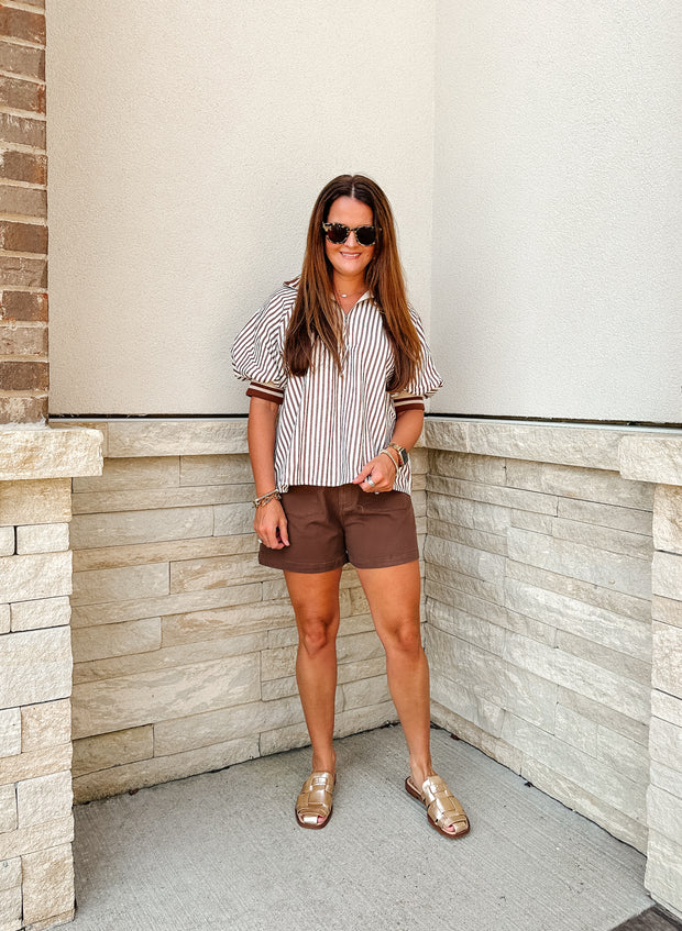 Zip it Up Stripe Top
