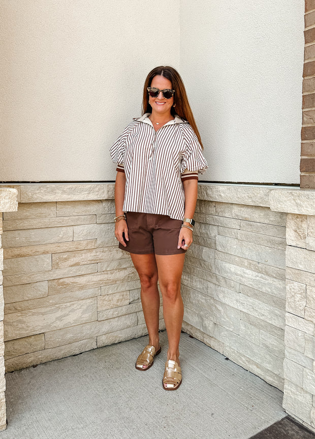 Zip it Up Stripe Top
