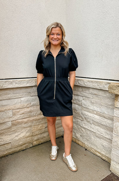 Running Errands Dress: Black