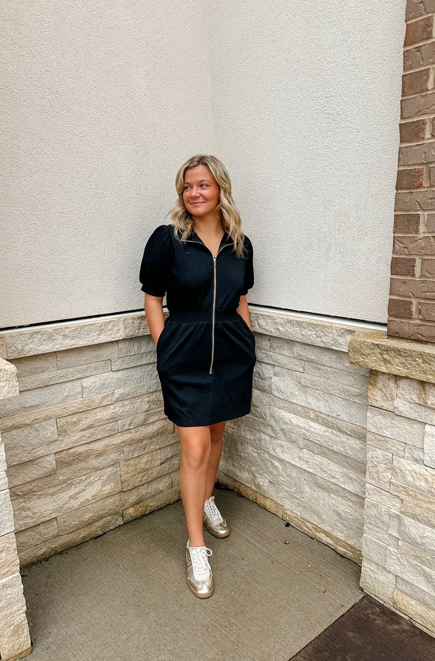 Running Errands Dress: Black