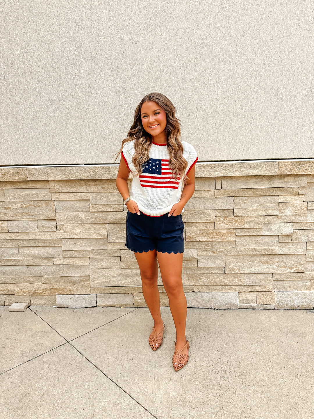 American Flag Knit Sweater