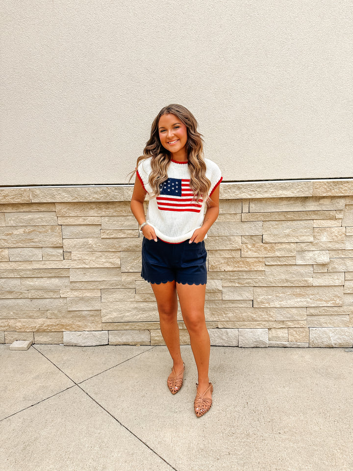 American Flag Knit Sweater