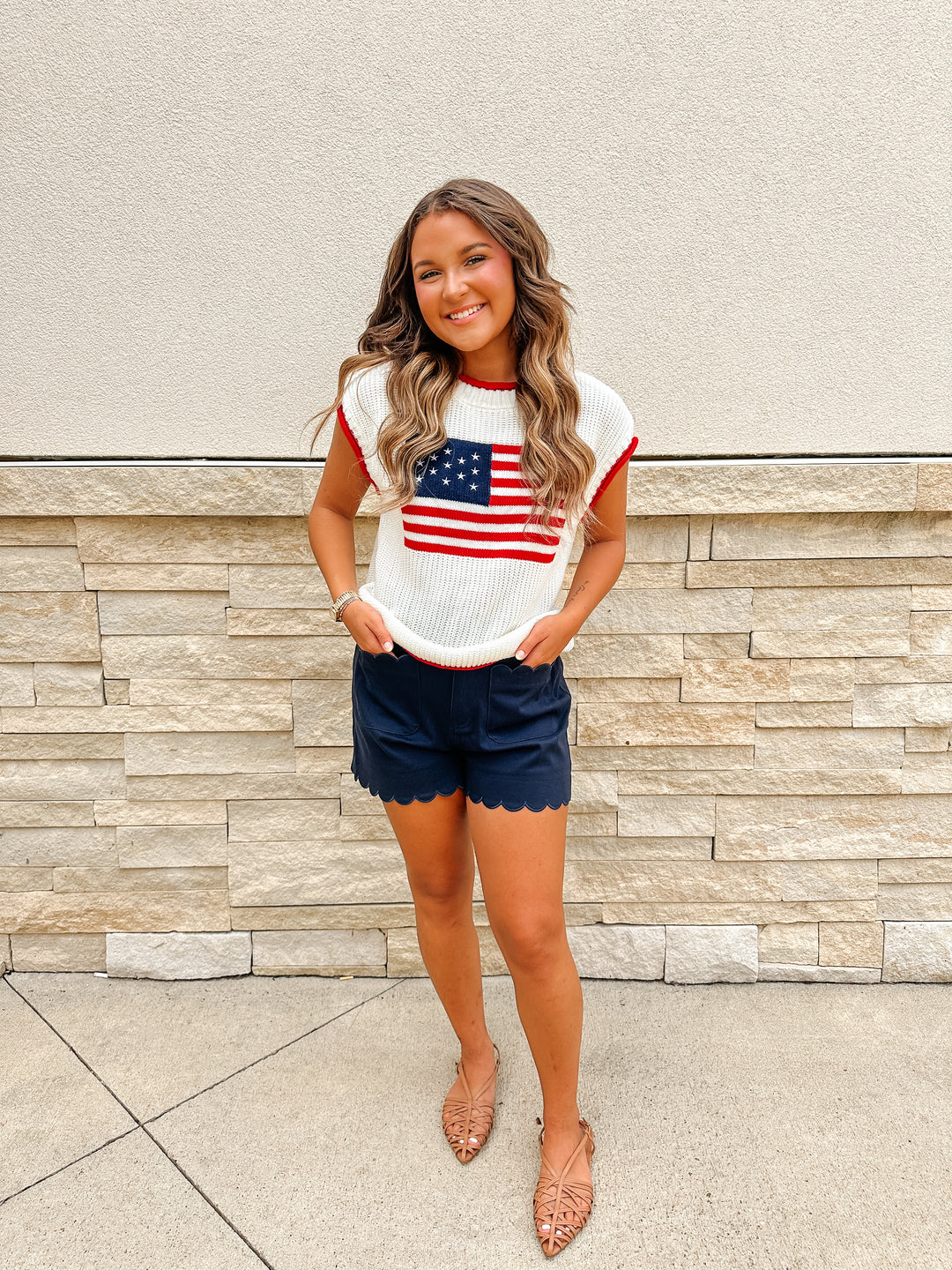 American Flag Knit Sweater