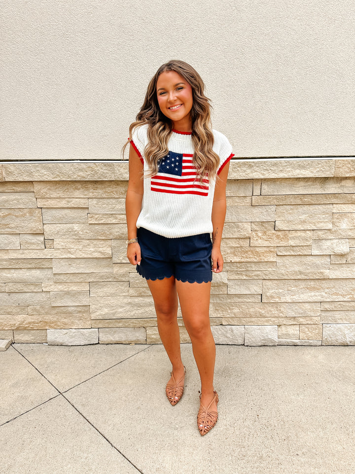 American Flag Knit Sweater