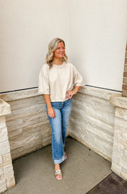 Your Favorite Knit Sweater Top: Oatmeal