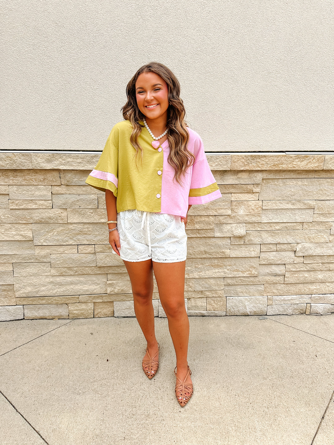 Color Block Top: Kiwi