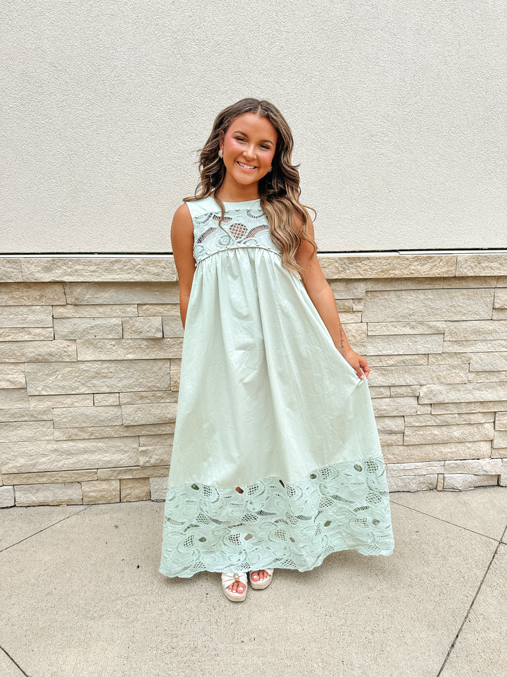 Sage Sophisticated Maxi Dress