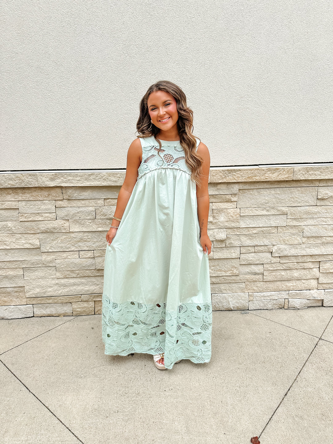 Sage Sophisticated Maxi Dress
