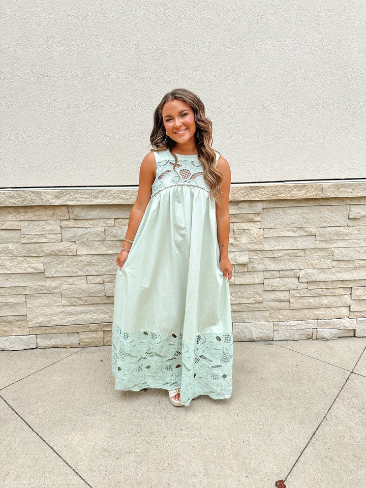 Sage Sophisticated Maxi Dress