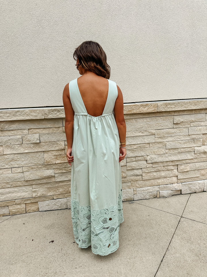 Sage Sophisticated Maxi Dress