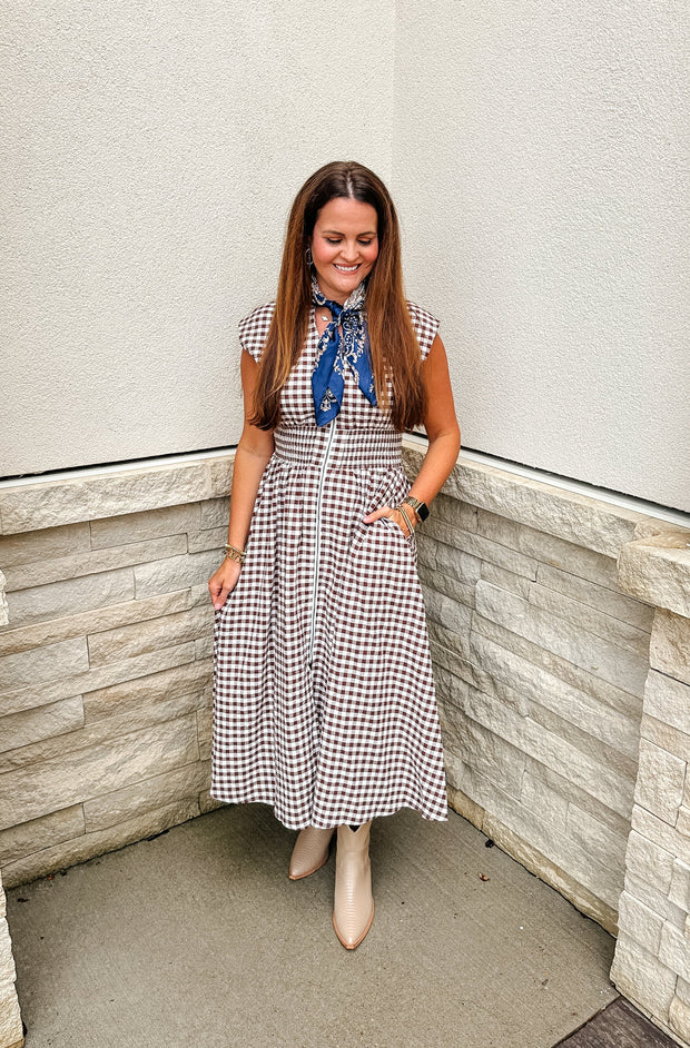 Give Thanks Gingham Dress