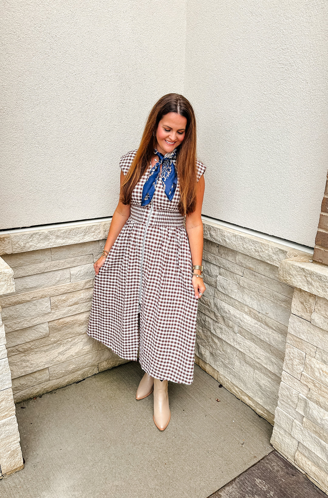 Give Thanks Gingham Dress