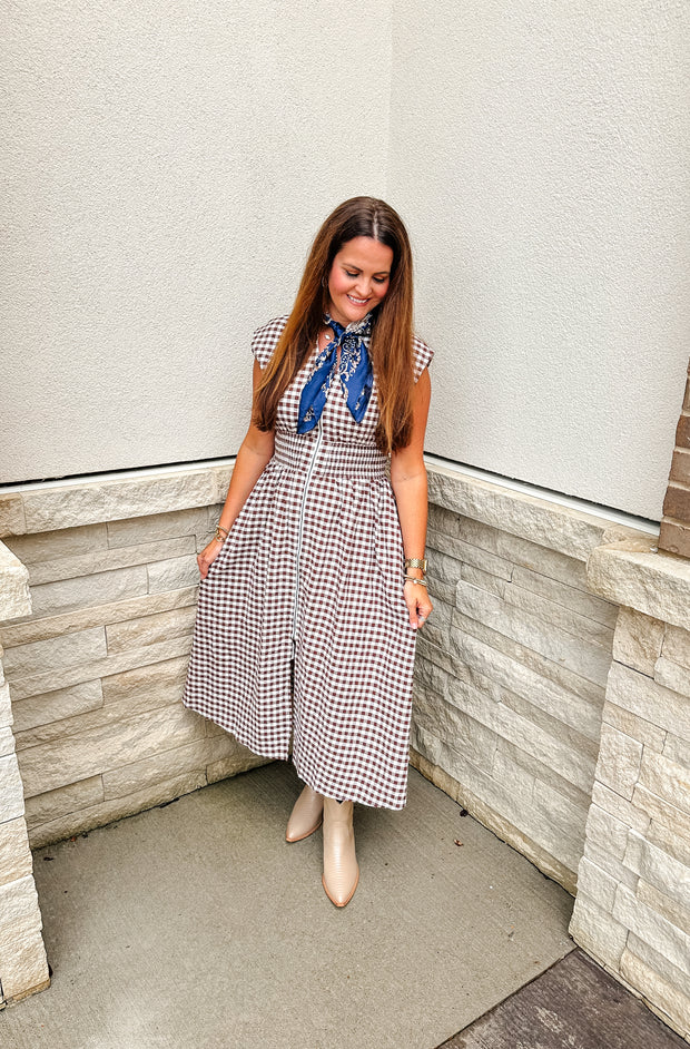 Give Thanks Gingham Dress