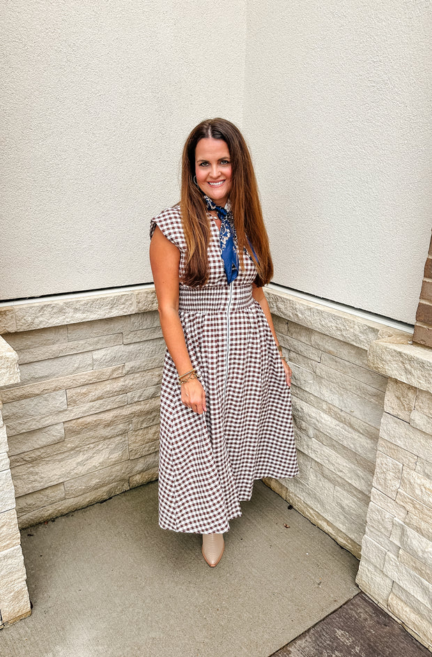 Give Thanks Gingham Dress