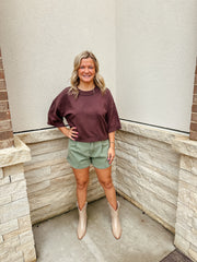 Your Favorite Knit Sweater Top: Brown