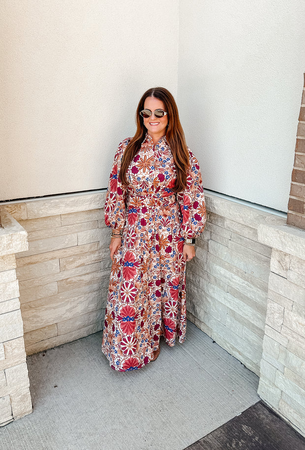 Autumn Bloom Floral Dress