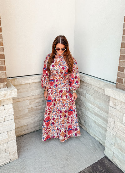 Autumn Bloom Floral Dress