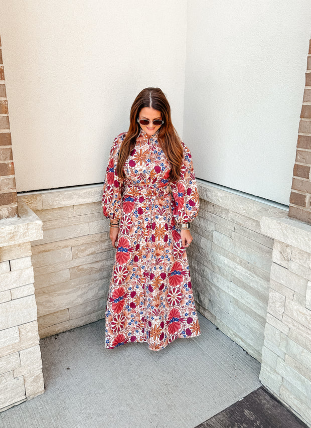 Autumn Bloom Floral Dress