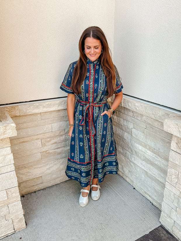 Navy Floral Maxi
