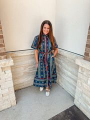 Navy Floral Maxi