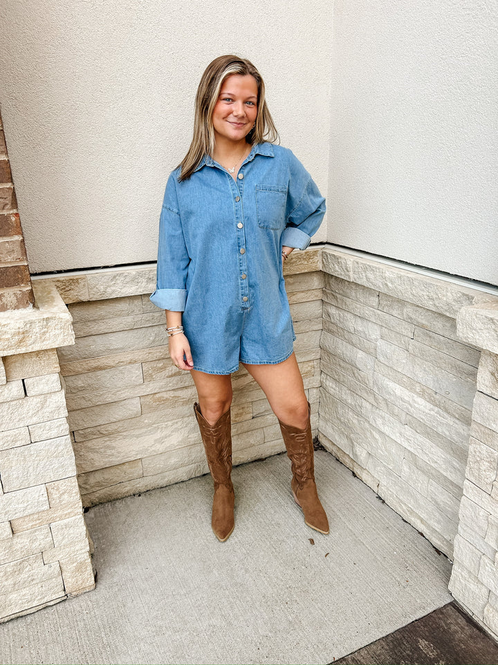 The Weekend Denim Romper