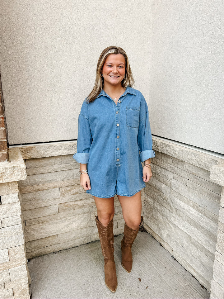 The Weekend Denim Romper