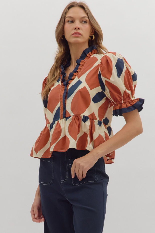 Abstract Print Top