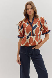 Abstract Print Top
