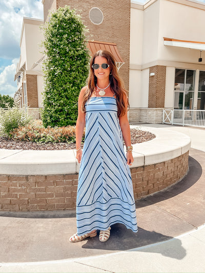 Hamptons Baby Blue Maxi Dress