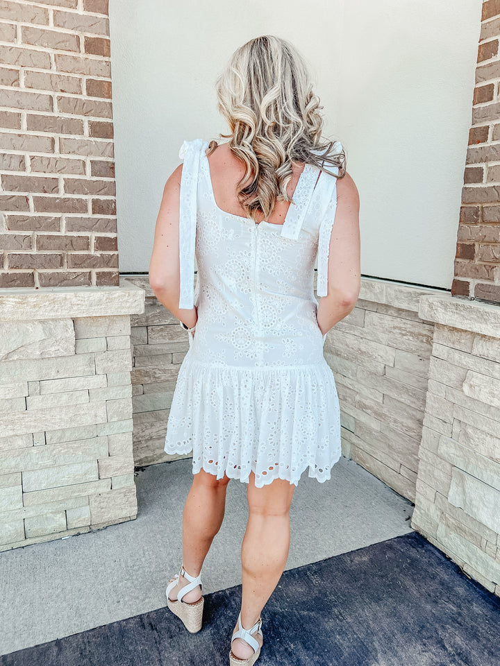 Jacey Summer Eyelet Mini Dress