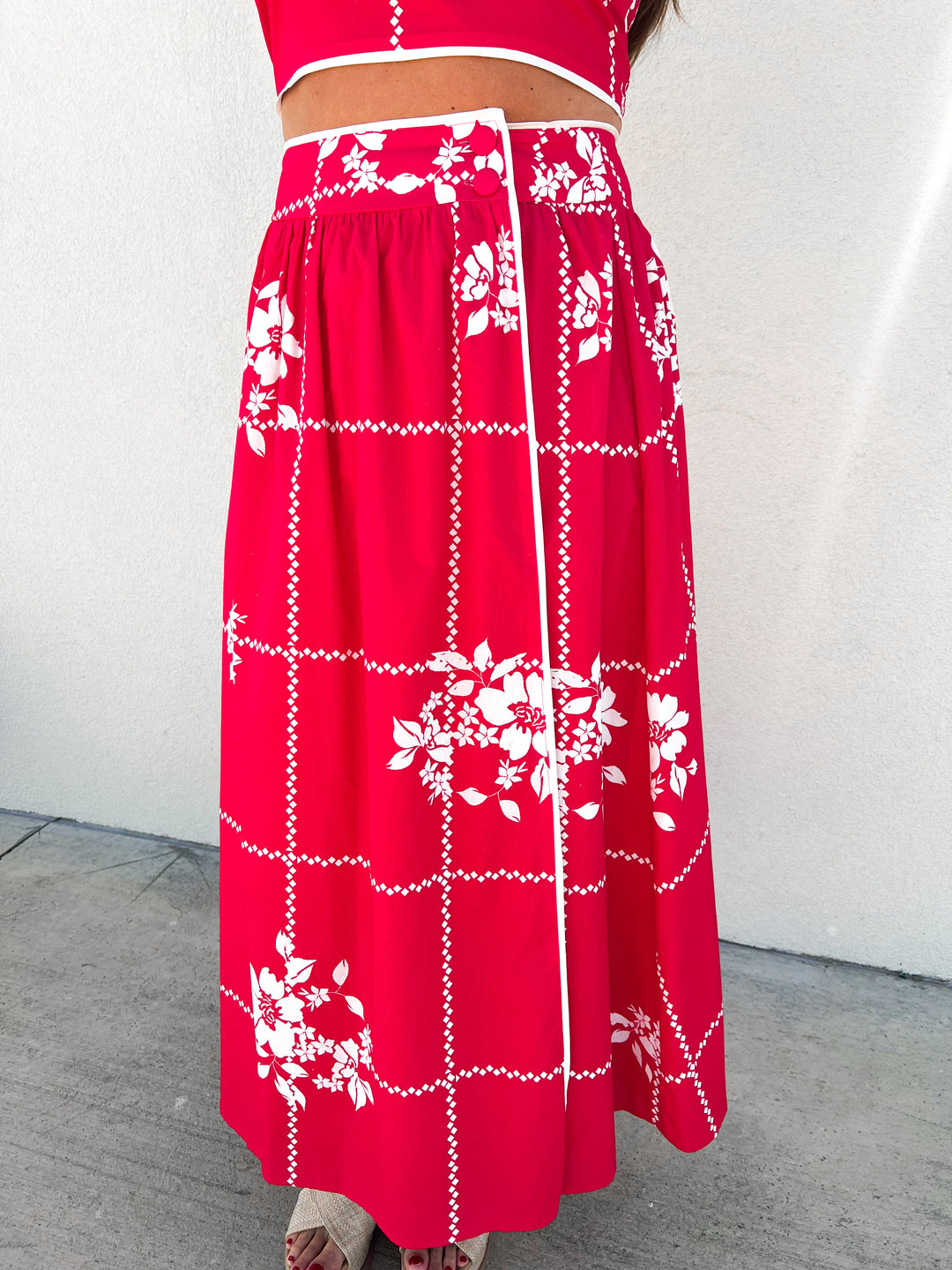 Summer Hibiscus Set Maxi Skirt